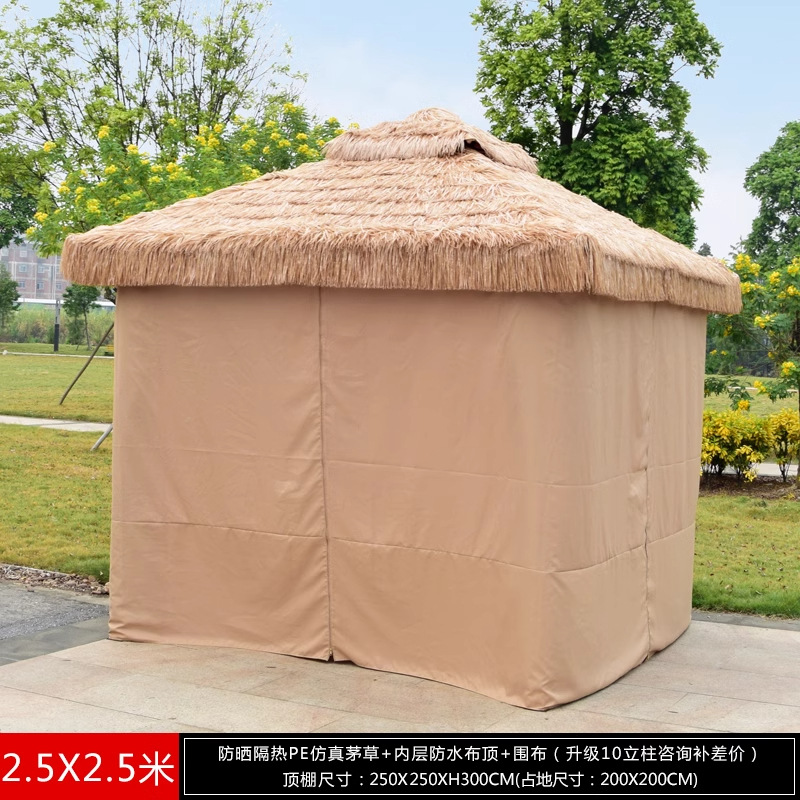 Pabellón al aire libre, techo galvanizado, pabellón de cuatro pilares, patio, jardín, techo, toldo de ocio, gran dosel de lluvia