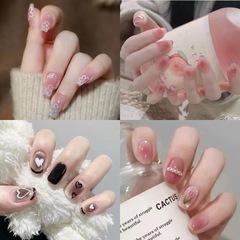 Finished manicure wearable fake nails removable 24 pieces boxed wholesale factory direct sales one piece drop shipping