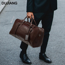 热销真皮旅行包复古大容量男士包包多功能行李包户外运动手提包
