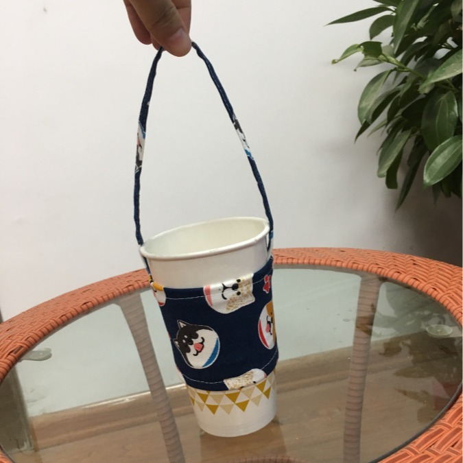Estilo japonés Shiba Inu perro cabeza leche juego de té lindo dibujos animados taza agua cubierta mano bolsa bebida portátil