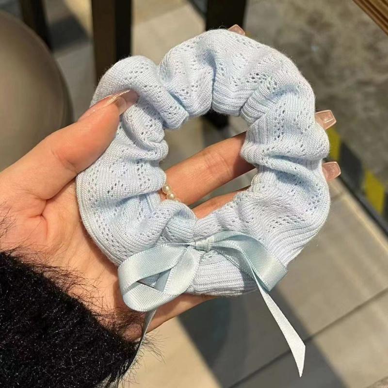 女性用フレンチレトロ大腸ヘアゴム、高級サテン韓国風万能ヘアロープ、森風ヘアロープ、ヘアアクセサリー、Lサイズヘッドギア|undefined