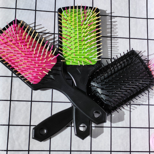 Oval hairdressing steel needle air bag comb wig care tool headgear care comb black plastic steel tooth massage comb