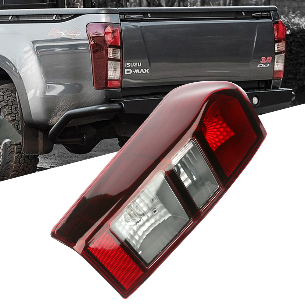 Aplicable a ISUZU 12 / 13 / 14 / 15 / 16 año D-MAX luz trasera derecha y derecha luz de marcha atrás luz de freno cubierta de luz de freno