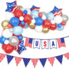 Manufacturer American independent daily party decoration Lahua love peach heart pentagram decorative string flag USA flag
