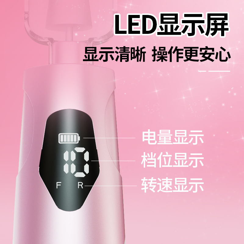 Dispositivo de molienda de uñas eléctrica transfronteriza, dispositivo de molienda de uñas recargable digital, máquina de molienda de uñas profesional portátil mini mini pulido de uñas image 3