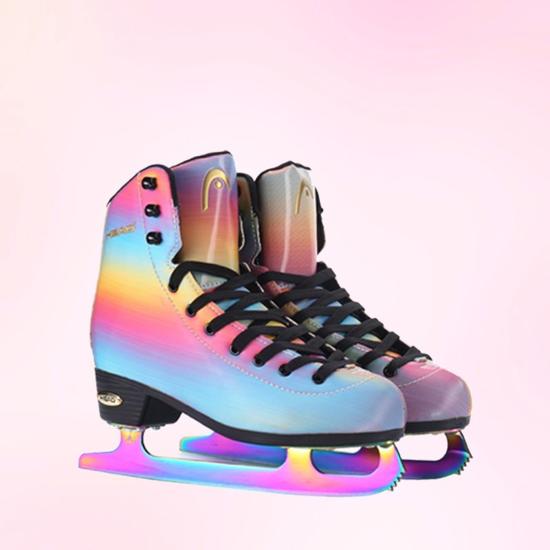 Head Hyde Figure Skates, Colorful Beginner Kidsren's Figure Skates, Adult Professional Real Ice Skates