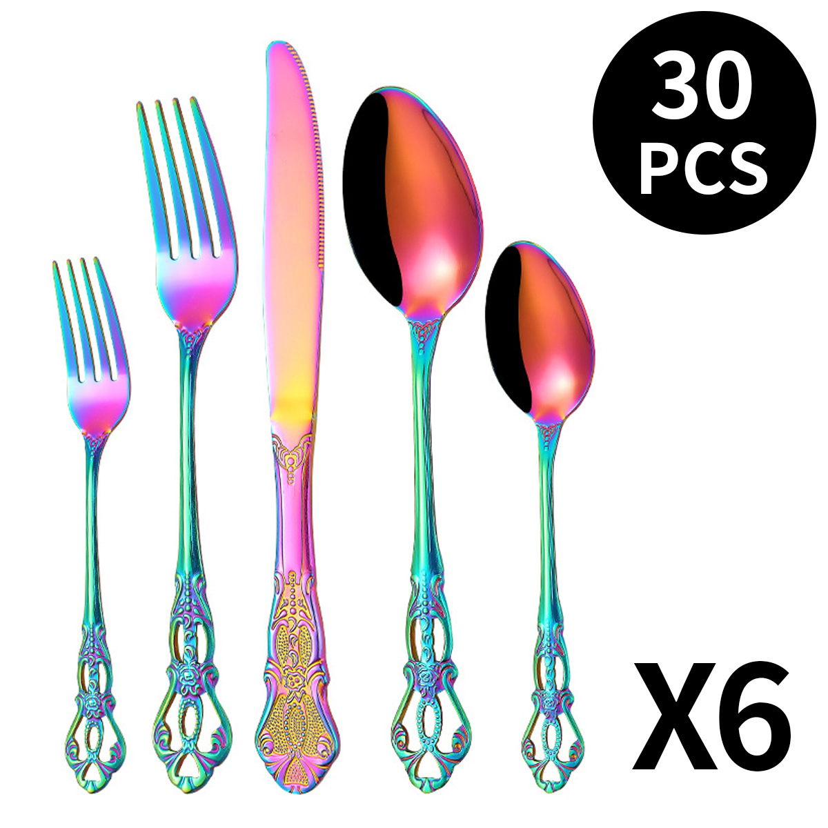 컬러풀한 30개 세트/6인분