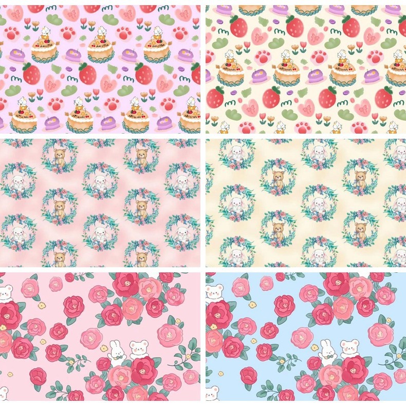 全棉数码印花布 阳光可爱 女装童装连衣裙 箱包装饰布料现货批发