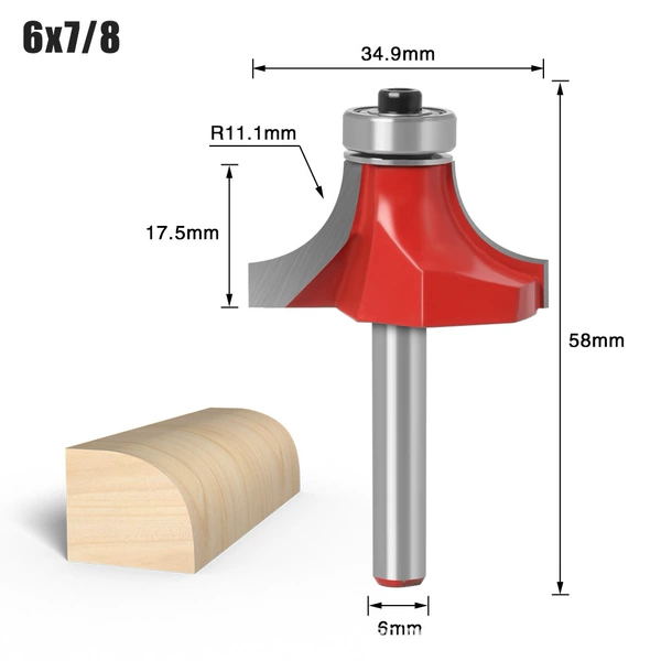 Rounded corner knife 6*7/8 red