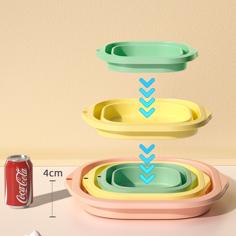 折りたたみ式洗面器、寮生用ランドリー、ポータブル旅行用大小プラスチック洗面器、家庭用収納洗面器|undefined