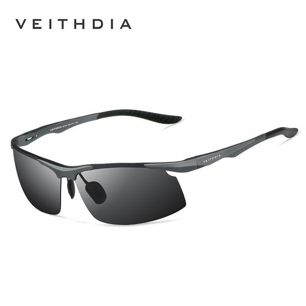 Men's aluminum magnesium sports half -frame spring leg sunglasses…