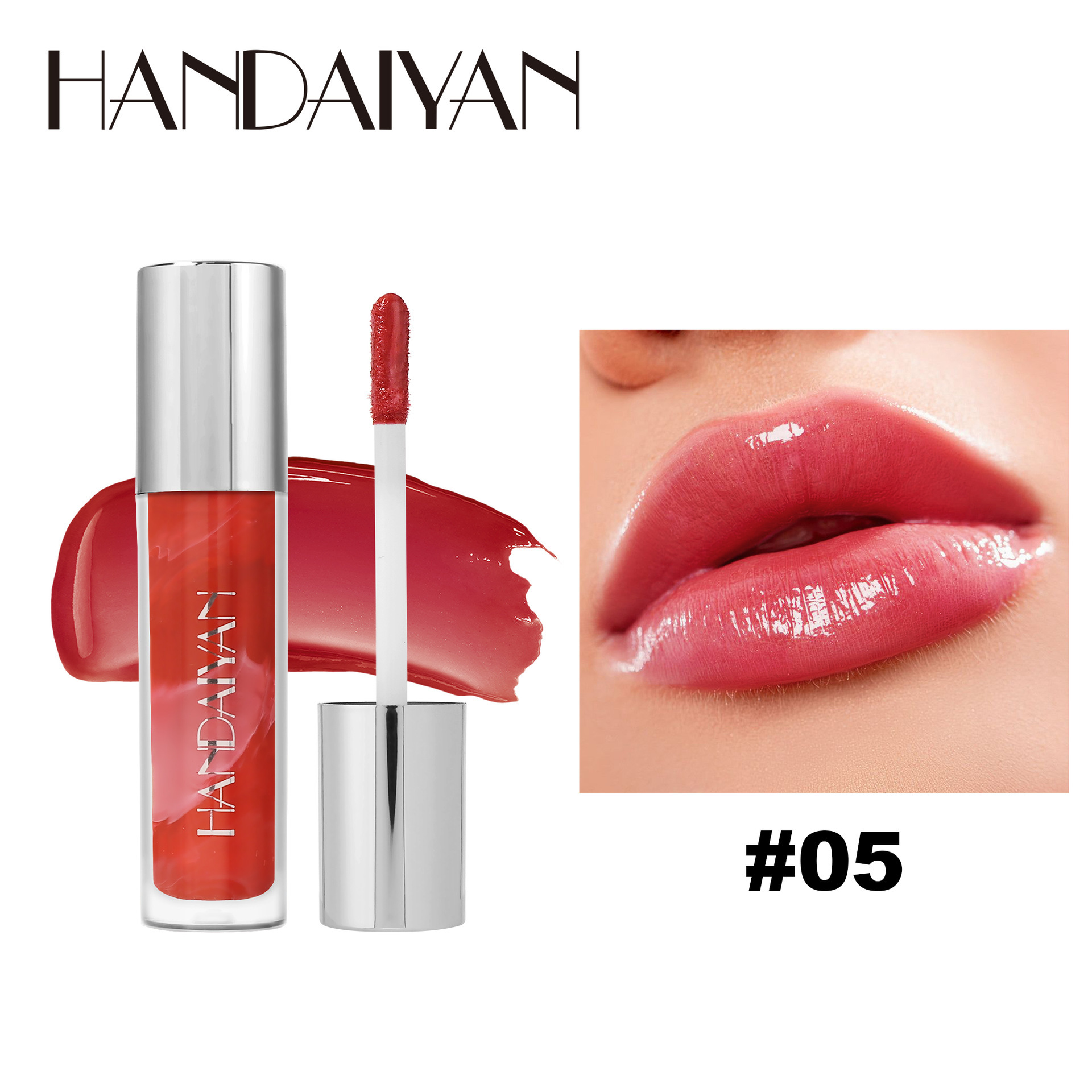 Esmalte labial espejo transfronterizo Handaiyan mármol humectante labial lápiz labial espejo esmalte labial image 11