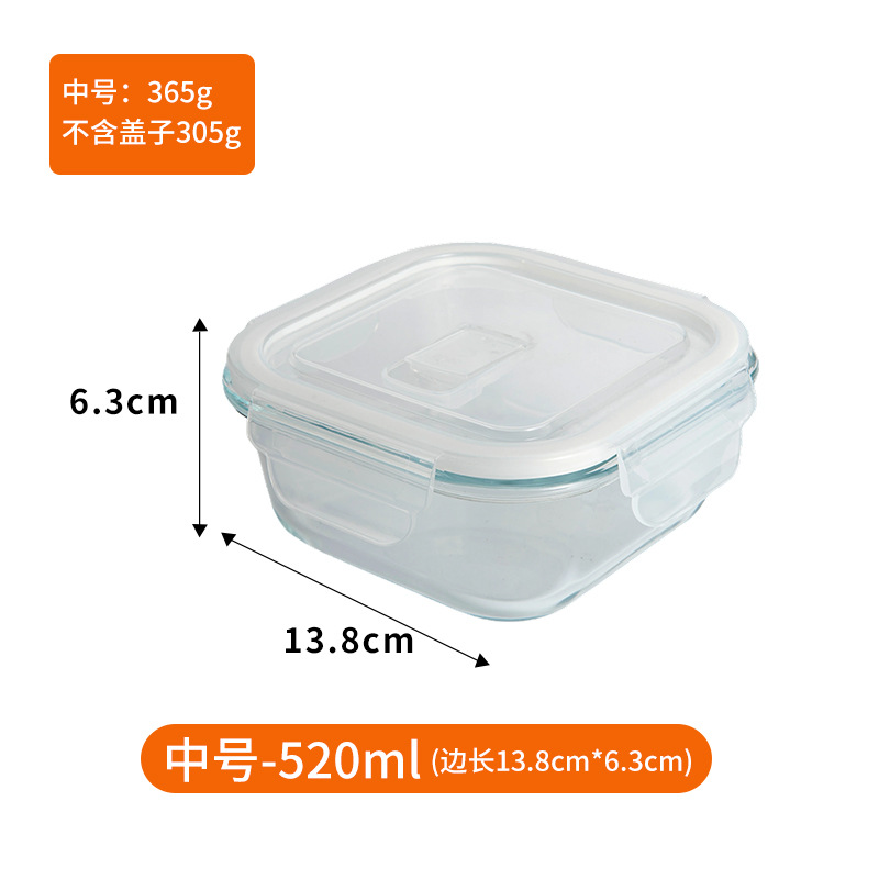 520ml cuadrado transparente con poros ordinarios