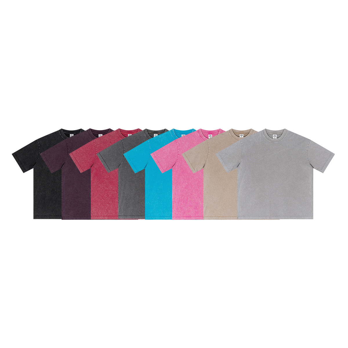 BE ropa de hombre | 2025 verano marca de moda americana oversize batik de manga corta retro 285G camiseta lavada de algodón puro hombre