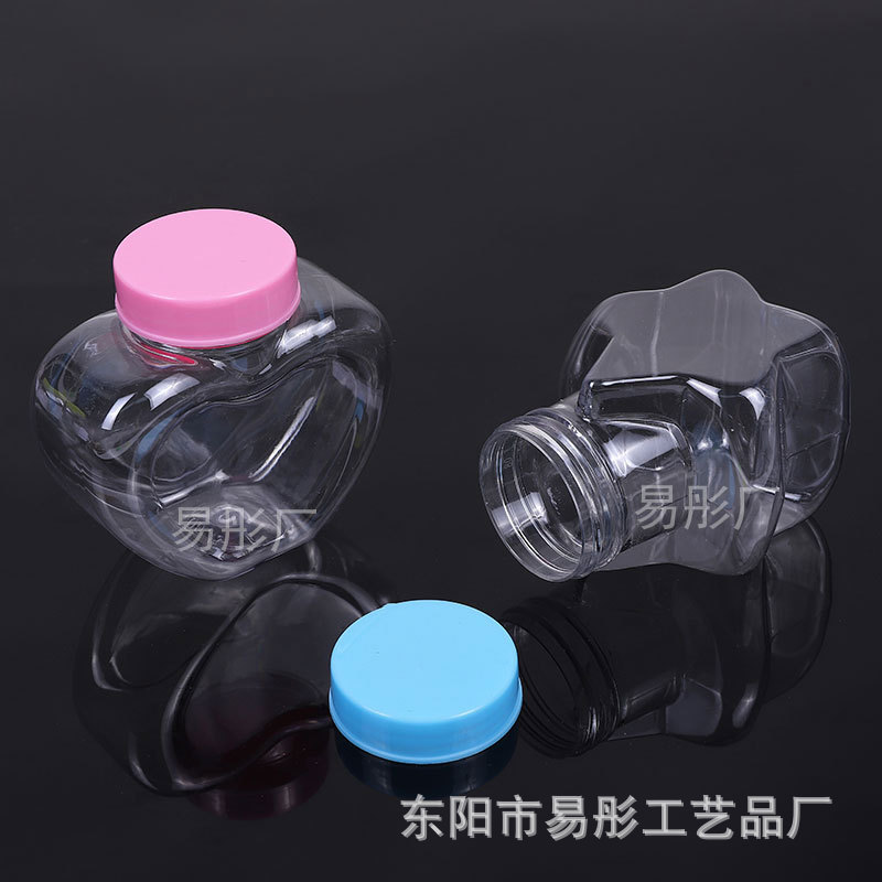 Source Factory Creative 32-port Five-pointed Star Peach Heart Bottle PET Universal Environmentally Friendly Plastic Packaging Box Wishing Bottle Wholesale