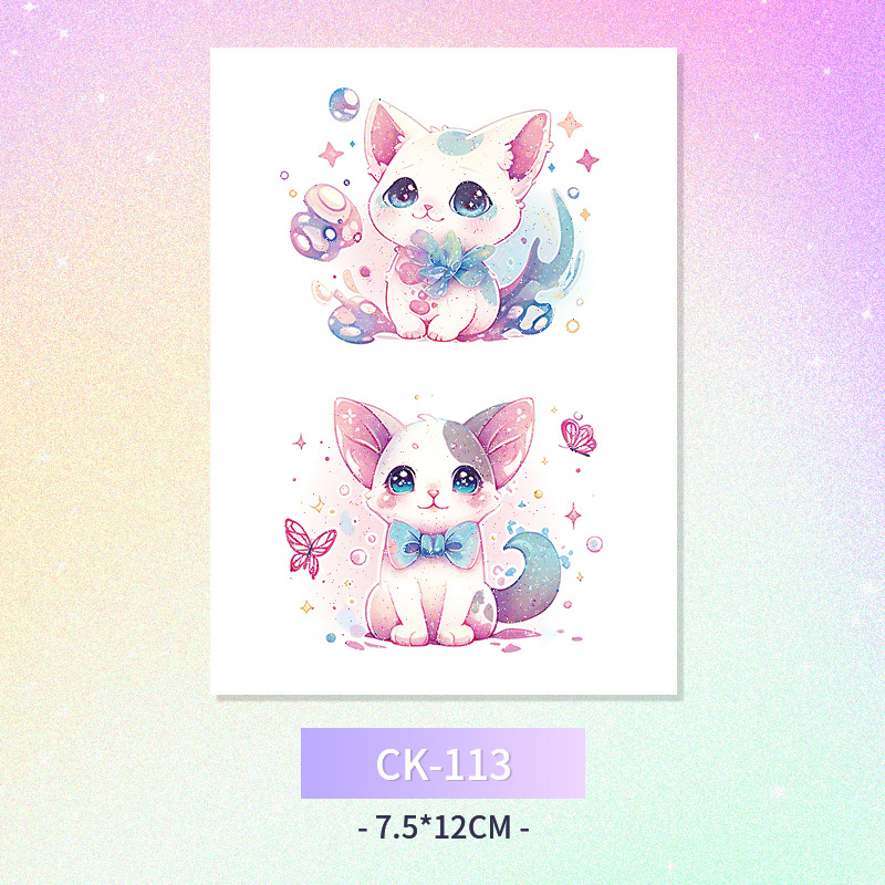 Glitter mariposa cara pegatinas tatuaje pegatinas hadas lavable impermeable de larga duración lindo unicornio ciervo Luna Estrella Planeta