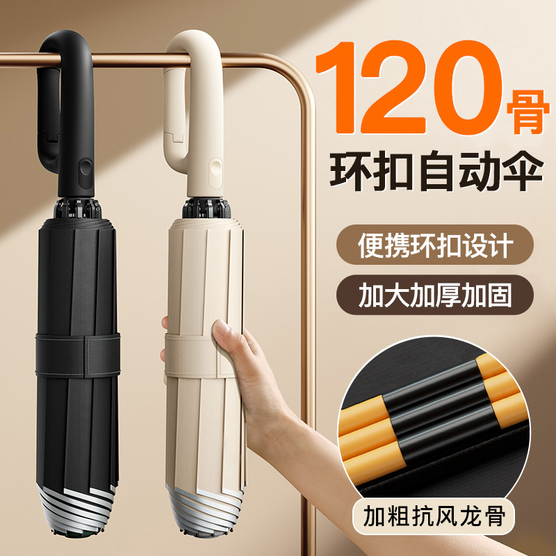 Fully Automatic Snap-On Umbrella, Portable, Wind-Resistant, Enlarged, Thickened and Reinforced, for Women, Dual-Use for Sun and Rain, Sun Protection and Uv Protection, Wholesale Fully Automatic Snap-On Umbrella, Portable, Wind-Resistant, Enlarged, Thickened and Reinforced, for Women, Dual-Use for Sun and Rain, Sun Protection and Uv Protection, Wholesale