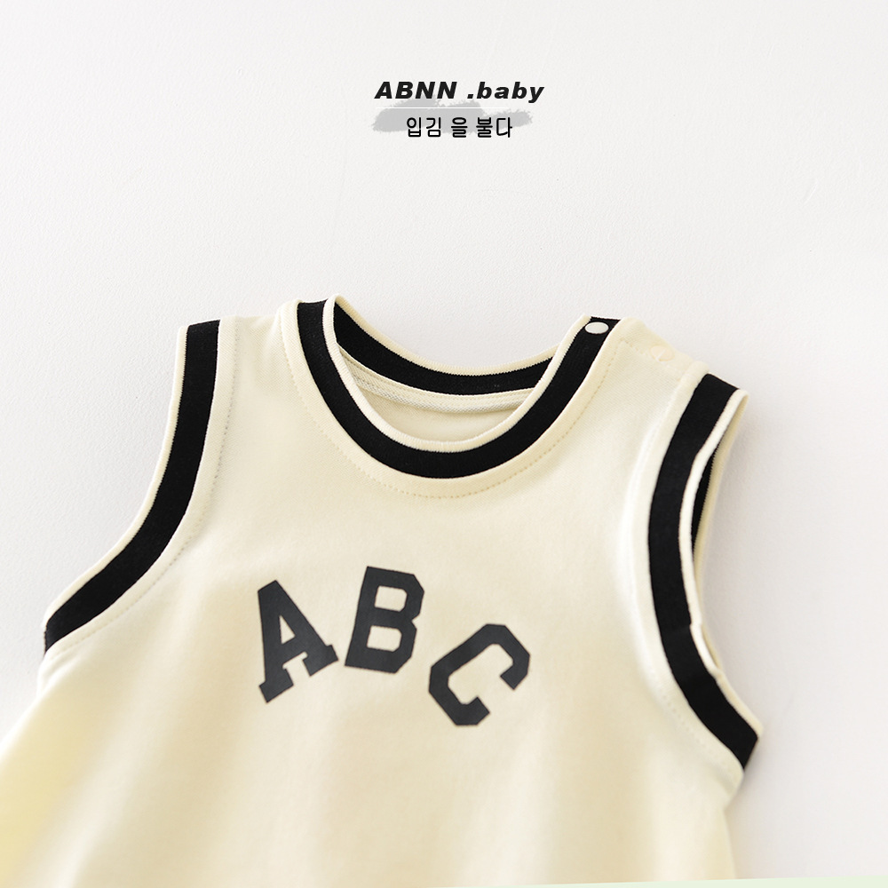 한국 스타일  여름 옷 클래스 A 여성 등반 세트  의 순면 가방 백일 남자의 얇은 원피스 세트 슬링