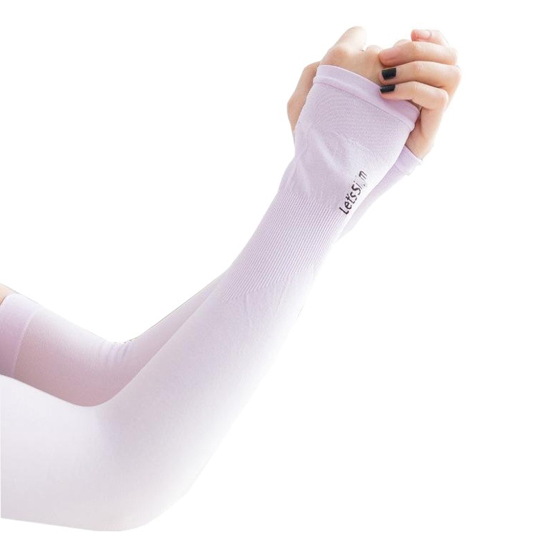 Summer explosions solid color Korean version of ice sleeves women's sunscreen ice silk sleeves running men's riding anti-ultraviolet arm protection wholesale