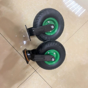 410-350-4 Bracket Solid Wheel Hand Push Flatbed Wheel Trolley Tool Car Inflatable Free Bracket Universal