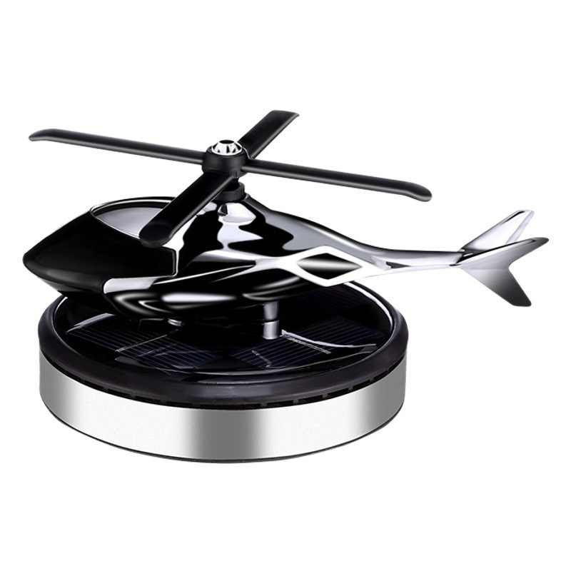Adorno Giratorio para Coche con Forma de Helicóptero, Energía Solar, Aromaterapia Creativa, para el Tablero, Accesorio para Coche de Hombre, Porta Fragancias