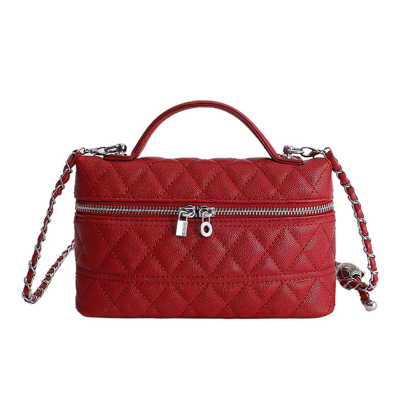 Bolso de mano de alta sensación 2026 nueva moda cadena de diamante bolso de mujer nicho bolso de lujo ligero image 14