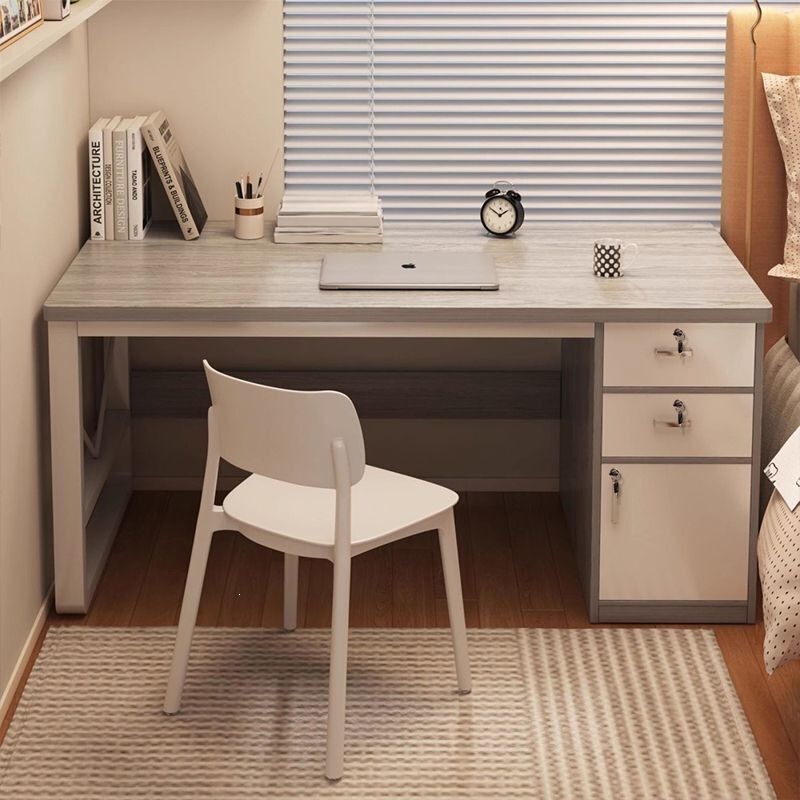 Computer desk for home use, bedroom desk, student study writing desk, simple desk for rental housing with drawers, office desk Computer desk for home use, bedroom desk, student study writing desk, simple desk for rental housing with drawers, office desk