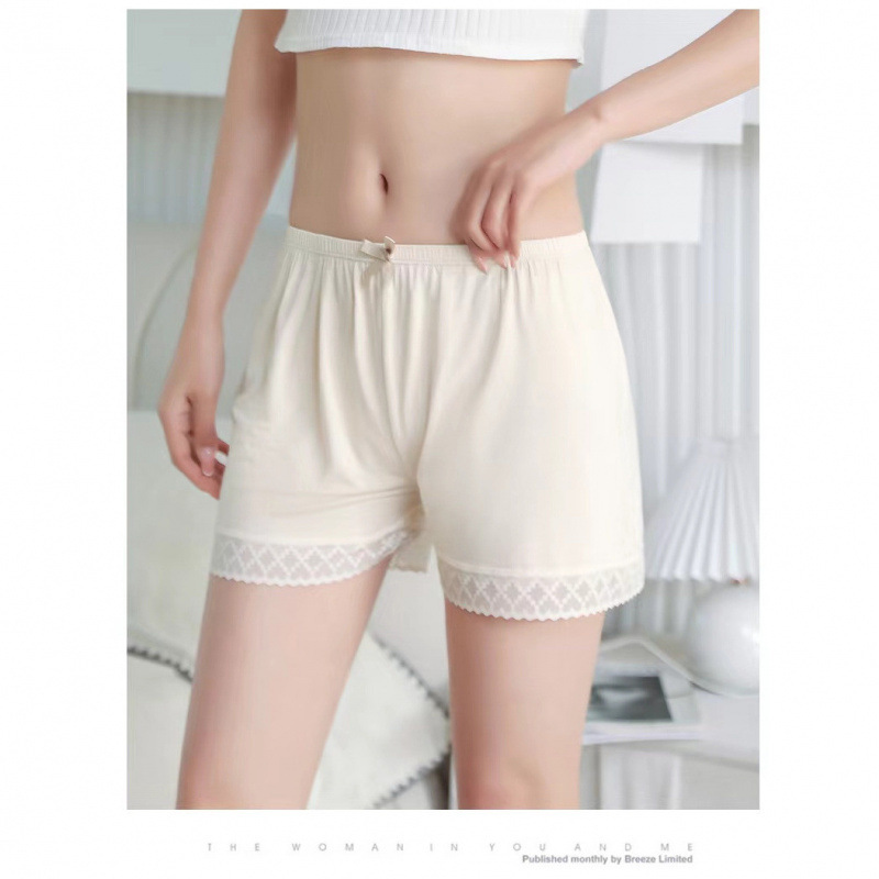 Cotton thin lace base shorts, safe trousers, protective underware, oversize