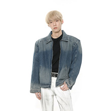 MTLCLOTHES男装|2024春款新品 美式复古渐变设计不可拆卸垫肩外套