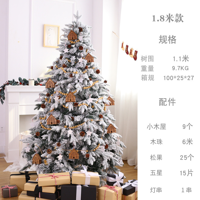 2024 nuevo árbol de Navidad, simulación de Navidad, decoración luminosa, gran paquete de decoración de bricolaje al por mayor