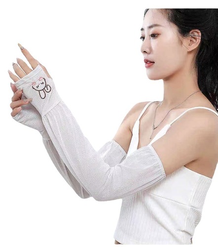 Summer Spring Ice Sleeve Sun Protection Rabbit Ice Silk Sleeve Sleeve Cover Women Thin Model UV Sleeve Net Arm Glove Women
