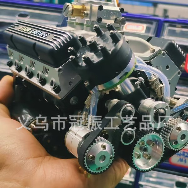 Adornos de resina con diseño de motor V8, decoraciones de modelos de motor, diseño y decoración de adornos para el hogar y el jardín