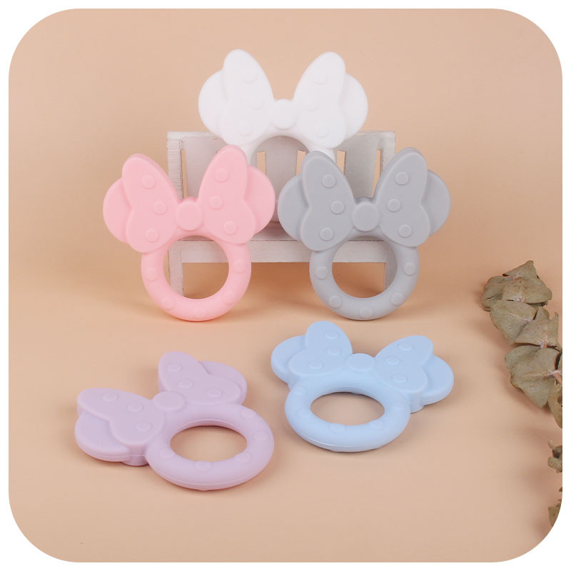 Amazon nueva historieta Minnie molar de silicona teether juguete bebé creativo teether stick suministros maternos e infantiles