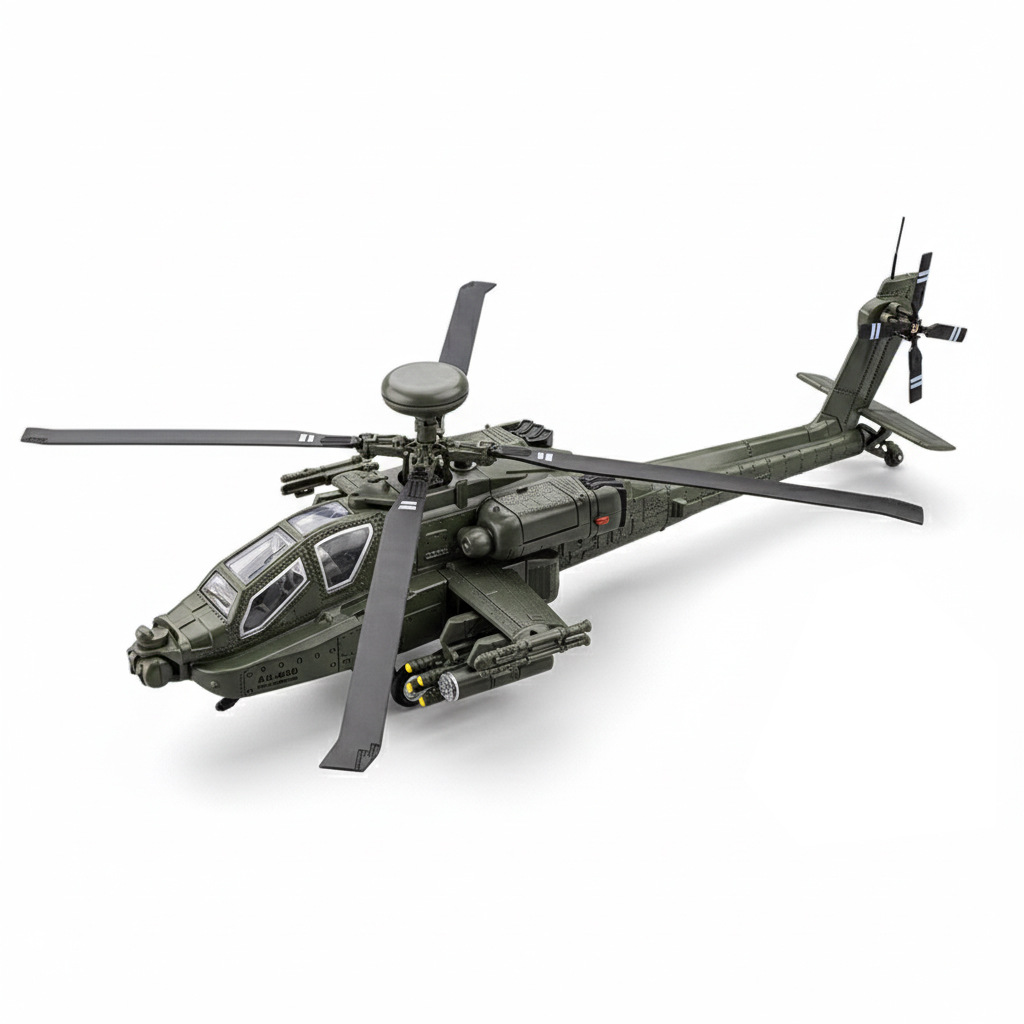 1: 46 Apache helicóptero de combate aleación avión modelo militar simulación juguetes infantiles acertijos bebés