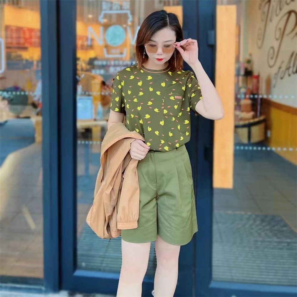 Quần short nữ cạp cao ống rộng dáng suông chất vải mỏng mùa hè — Màu đen chi tiết 1