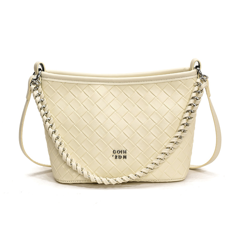 Comercio exterior transfronterizo cadena de moda tejida bolso de cubo portátil mujer 2025 nuevo estilo de alta calidad mochila de viaje