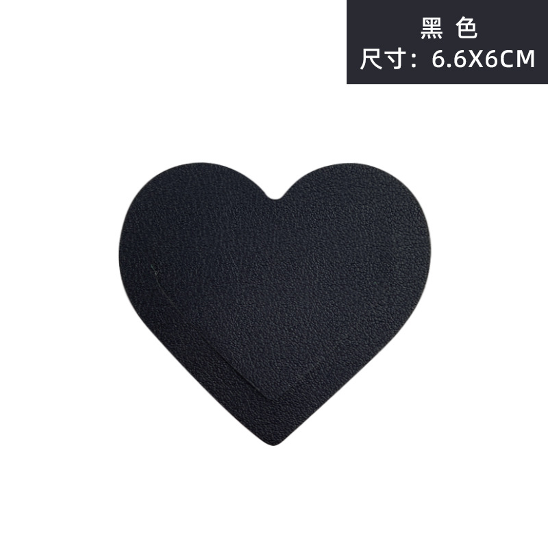 Cross-border en stock personalizable LOGO de cuero en forma de corazón marcador pegatinas amor marcador de cuero pu marcador pequeño lote al por mayor