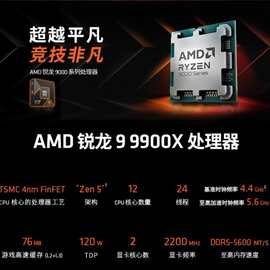 AMD锐龙R7 9800X3D  R9 9950 X3D盒装CPU和散片处理器默认项现货
