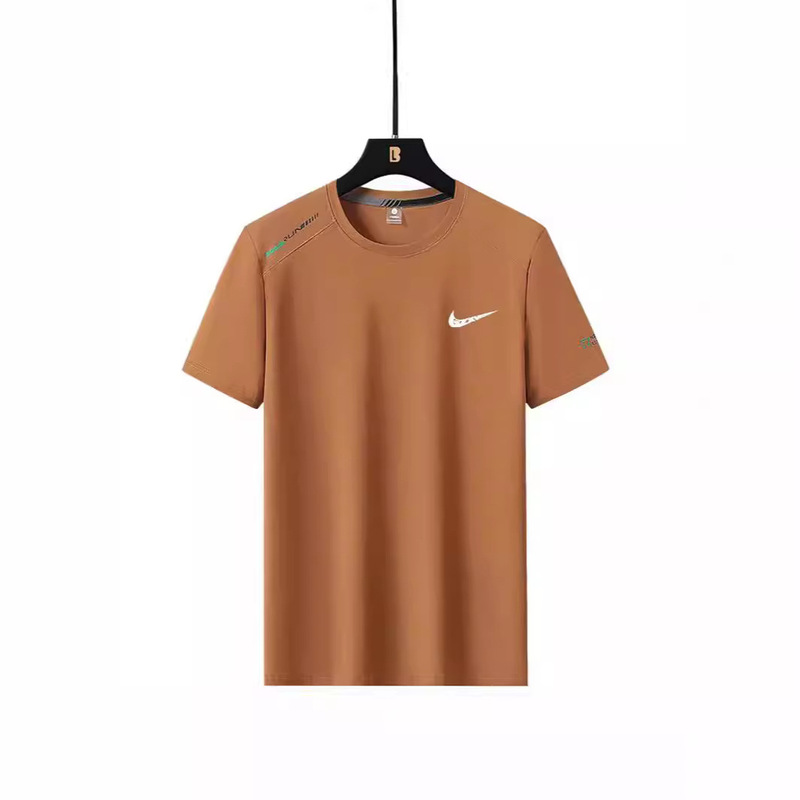 New Sports Quick-drying Short-sleeved T-shirt Summer Men's Ice Silk Breathable All-match Crewneck Fashion Trendy Sports Running Suit