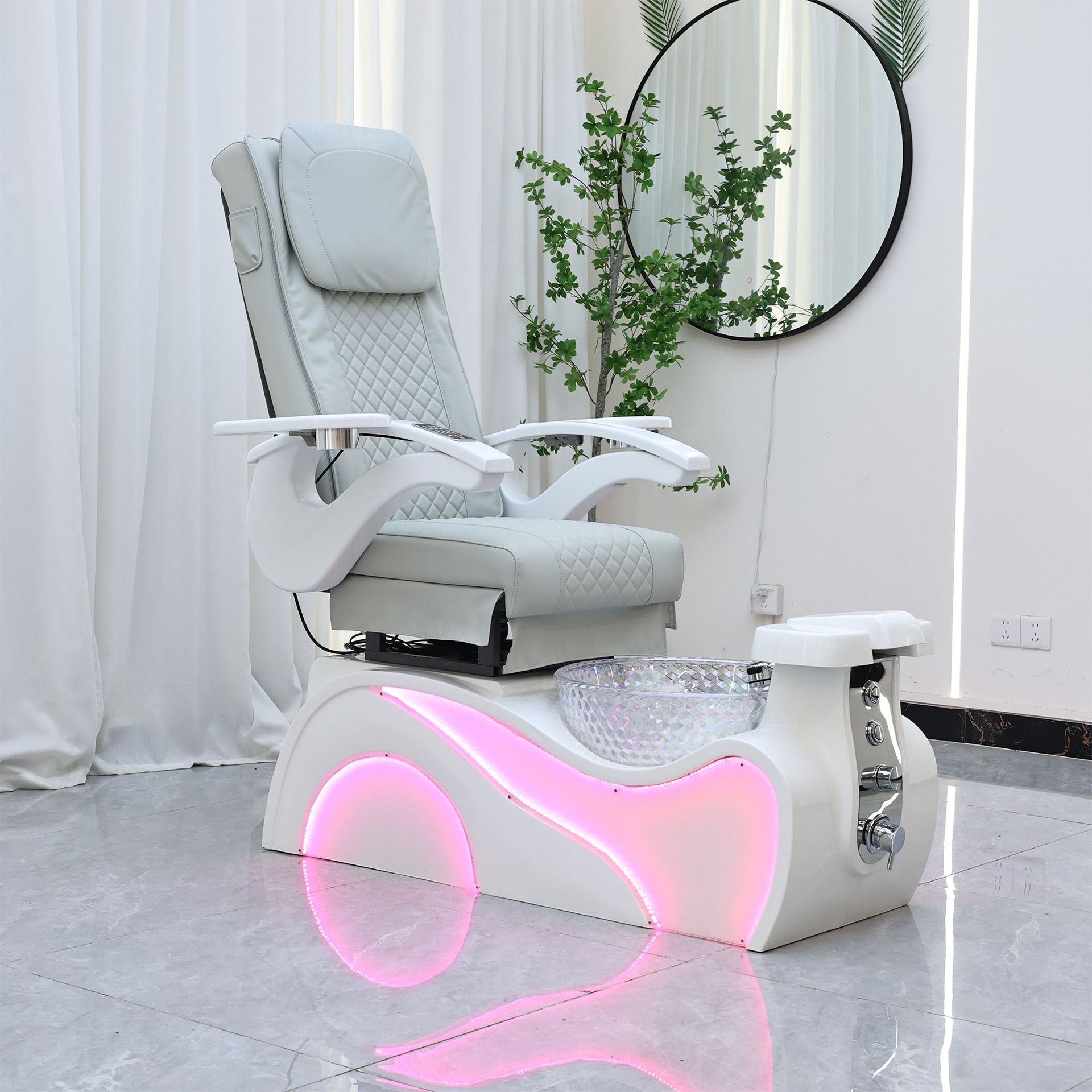 Sofá de manicura, sofá de sauna, sofá eléctrico, cama de pedicura, sillón de spa, salón de belleza, silla de salón de masaje. image 3