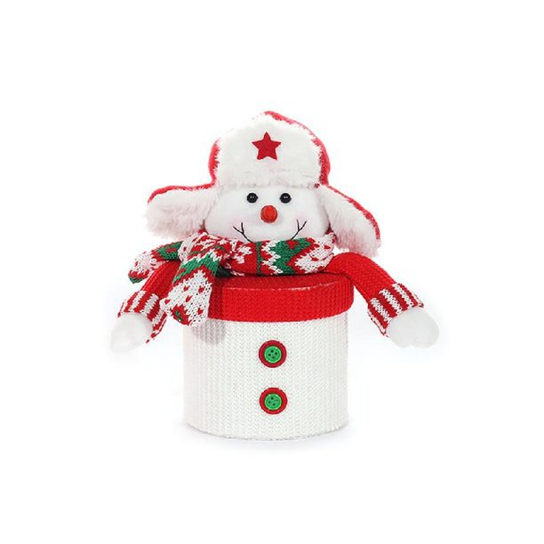 Elk muñeca caja de regalo Lei Feng sombrero muñeco de nieve de dibujos animados ancianos Nochebuena caja de manzana de punto Navidad frasco de dulces de Navidad
