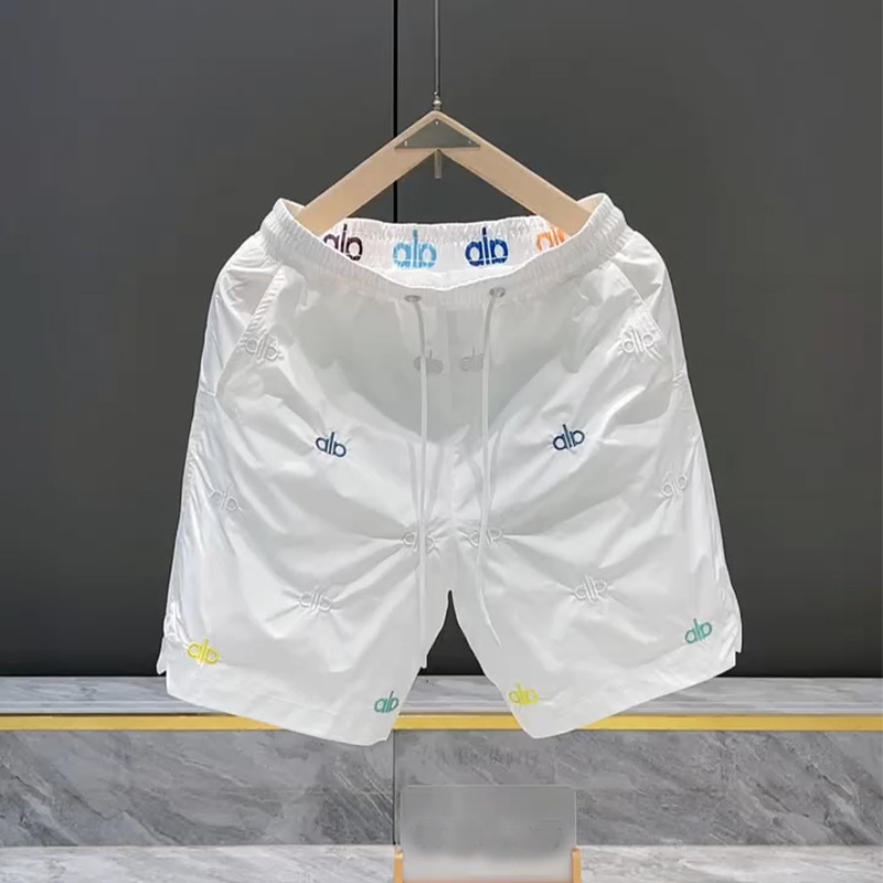 トレンディなブランドショーツメンズ夏の新しいファッションデザイン刺繍文字クォーターパンツ若者速乾性通気性ビーチパンツ|undefined
