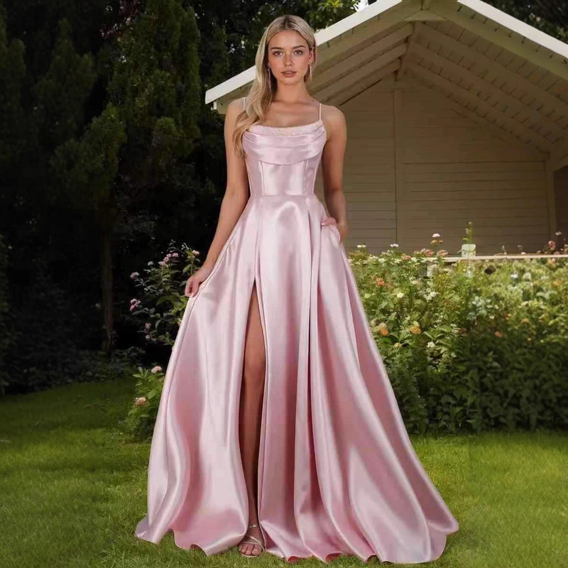 Amazon 2025 Satin Dress Amazon 2025 New Green Sexy Suspender Long Prom Party Evening Dress Amazon 2025 Satin Dress Amazon 2025 New Green Sexy Suspender Long Prom Party Evening Dress