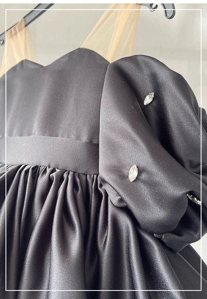 Mädchen Prinzessinnen Kleid Mit Puffärmeln Für Auftritte_voghion.com