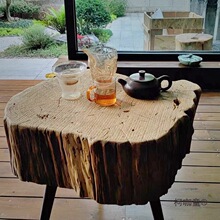 风化木茶几铁栎木铁力木老木头茶几榻榻米客厅民宿特色小茶麦太保