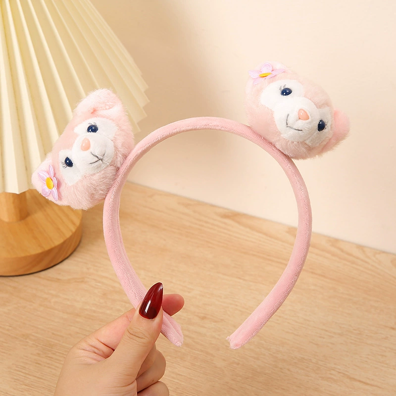 Flashing Headband Yimin, Flower-Shape Light Socket, Korean Style Plush, Blue Accent