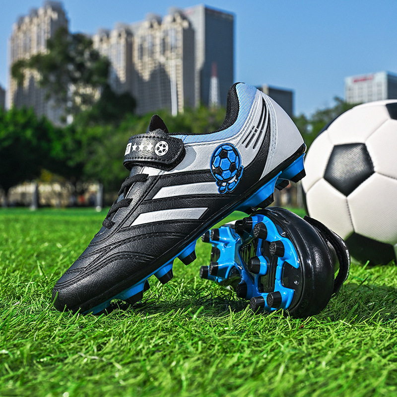 Zapatos de Fútbol Infantil con Tacos de Goma de Malla Ligeros para Césped Natural y Artificial