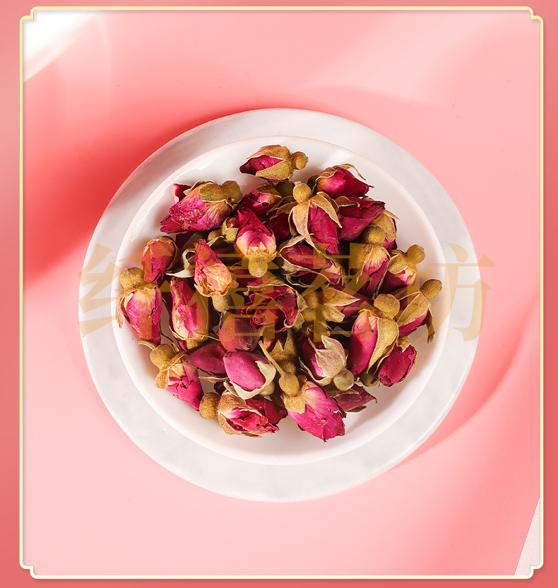 Rose Bud Flower Tea Mei Gui Hua 重瓣红玫瑰 Dried Rose Buds 30g Herbal Floral Infusion specifications