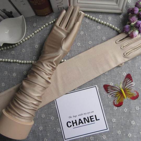 Women's spring and summer long gloves elastic spandex tight breathable thin etiquette driving dance anime ultra-thin