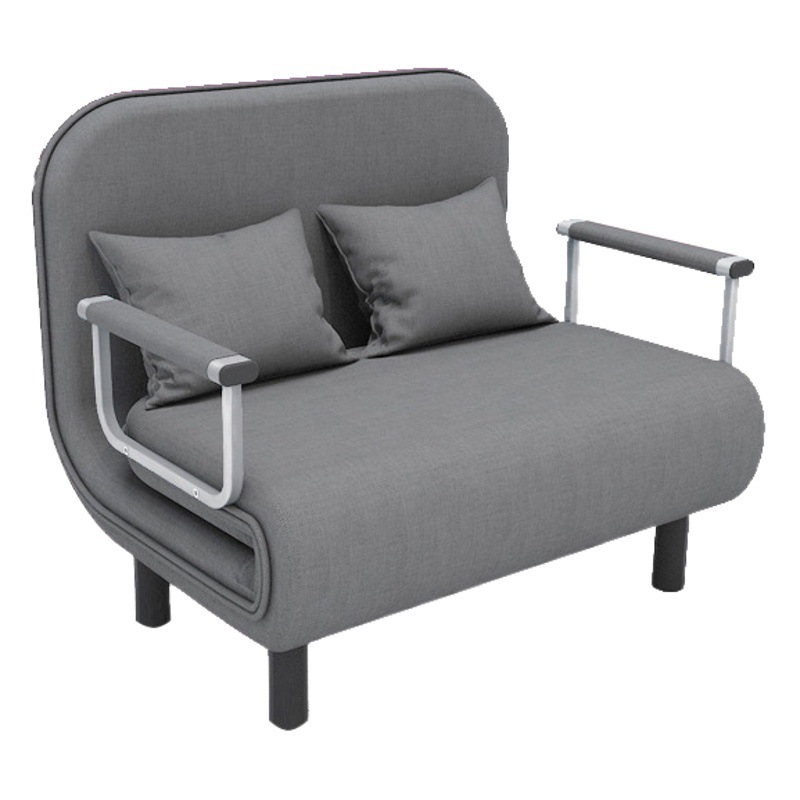 Moderno simple sofá cama plegable Apartamento alquiler pequeño apartamento simple sofá doble plegable con apoyabrazos